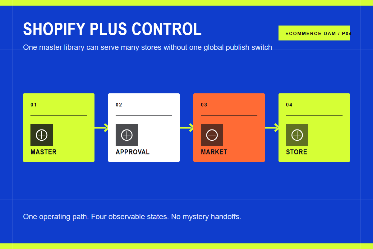 Digital asset management for Shopify Plus Visual workflow for digital asset management for shopify plus