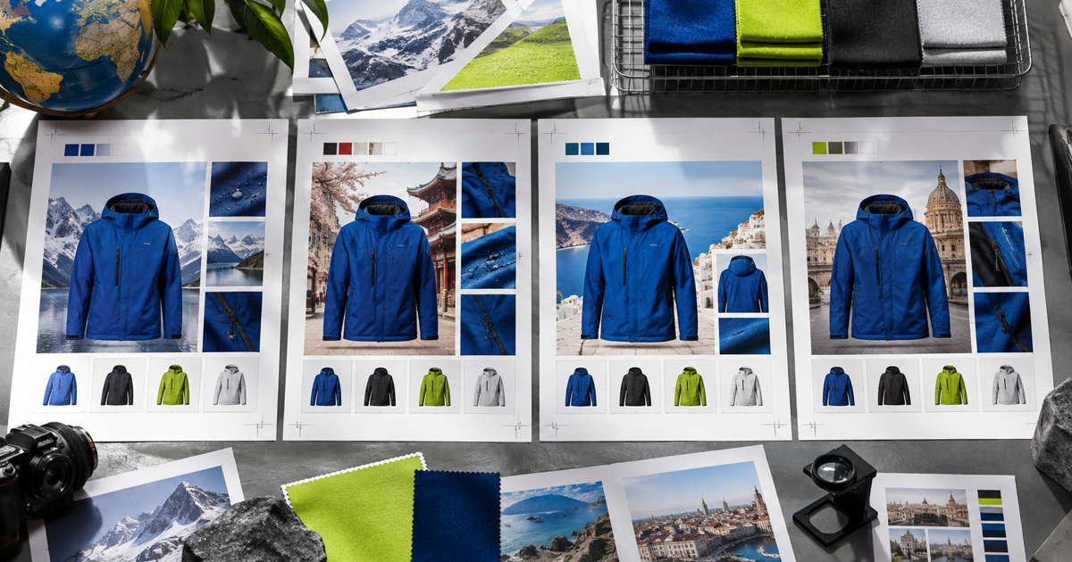 Managing assets across multiple Shopify stores Editorial product media composition for managing assets across multiple shopify stores