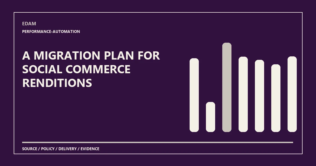 A migration plan for social commerce renditions System diagram for a migration plan for social commerce renditions