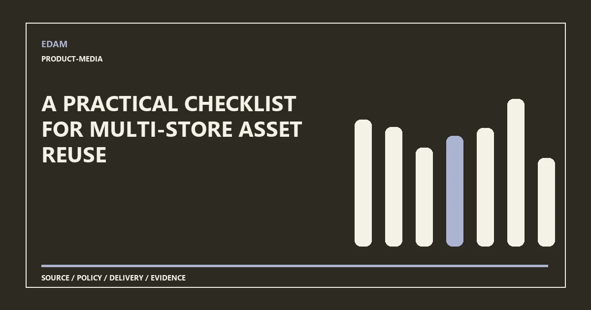 A practical checklist for multi-store asset reuse System diagram for a practical checklist for multi-store asset reuse