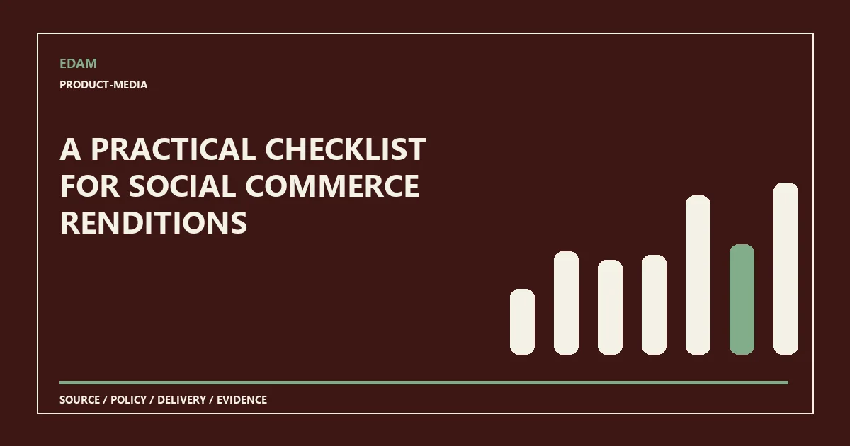 A practical checklist for social commerce renditions System diagram for a practical checklist for social commerce renditions