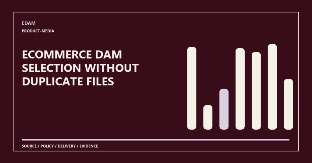 System diagram for ecommerce dam selection without duplicate files