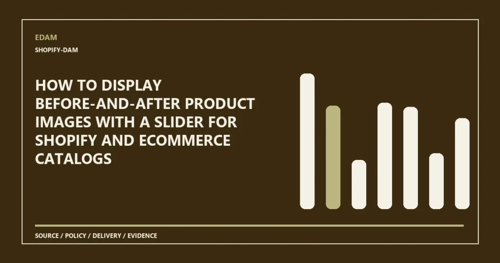 How to display before-and-after product images with a slider for Shopify and ecommerce catalogs System diagram for how to display before-and-after product images with a slider for shopify and ecommerce catalogs