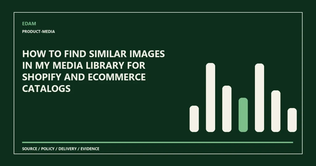 System diagram for how to find similar images in my media library for shopify and ecommerce catalogs