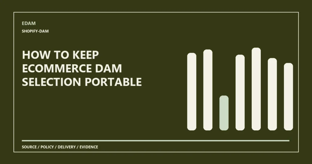 System diagram for how to keep ecommerce dam selection portable